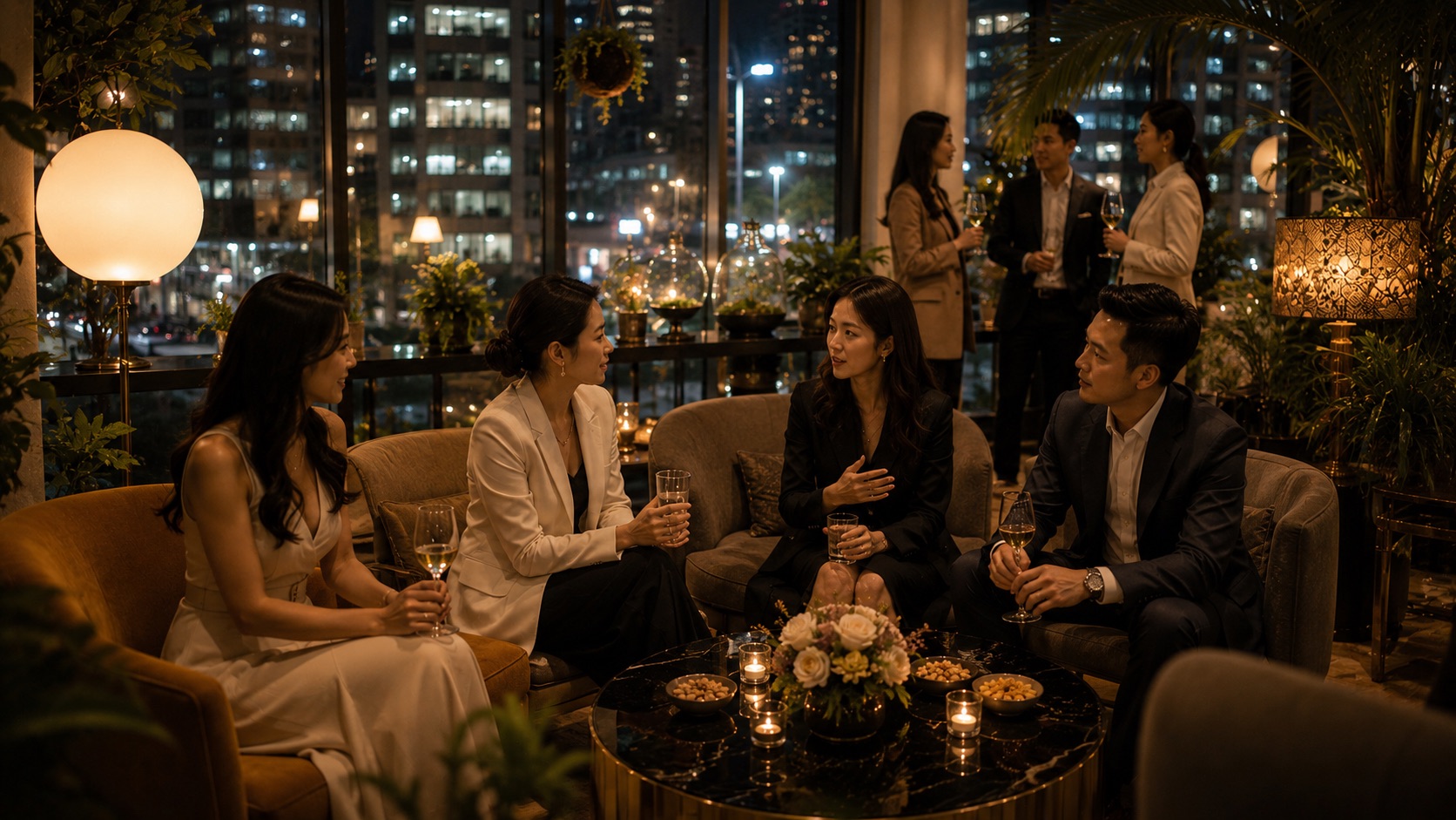 Private club lounge atmosphere at Thonglor Club