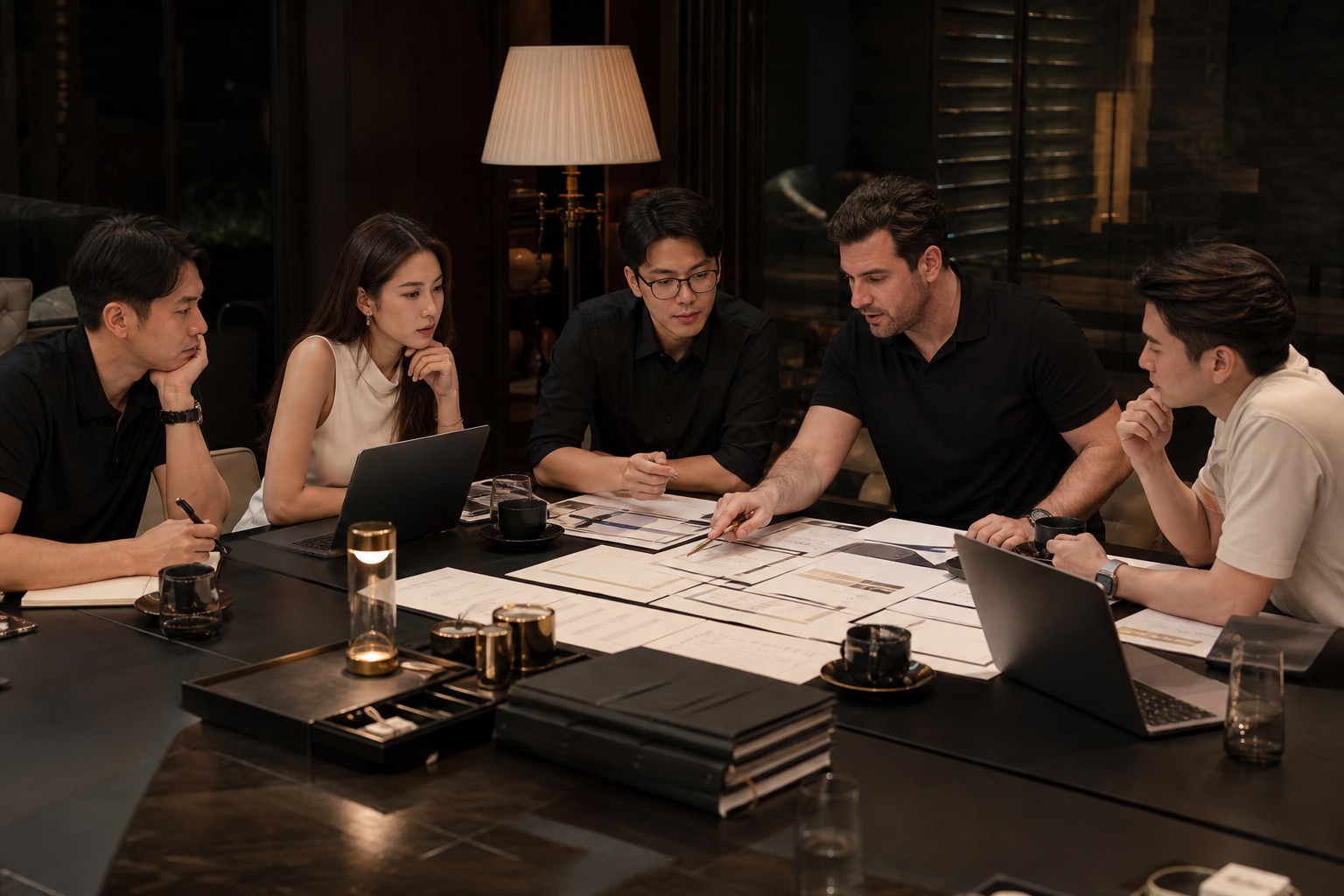 Thai and international founders working through AI Business Blueprint workshop